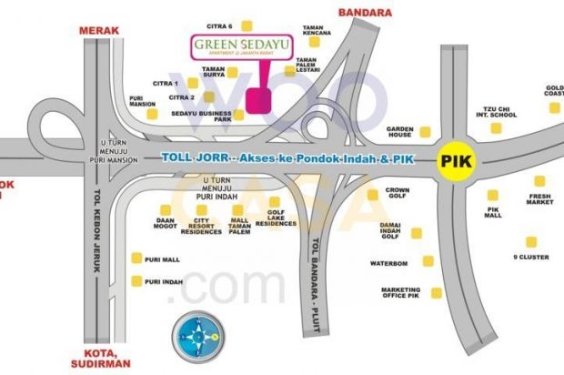 Jual Green Sedayu Apartment di Taman Palem