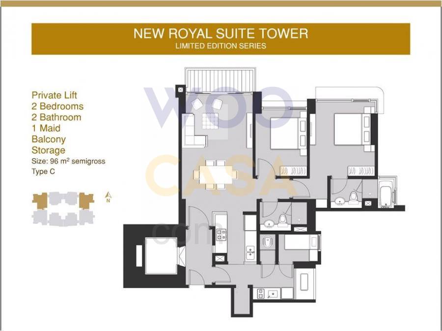Di Jual New Royal 2 Kamar Apartemen St Moritz Puri Indah