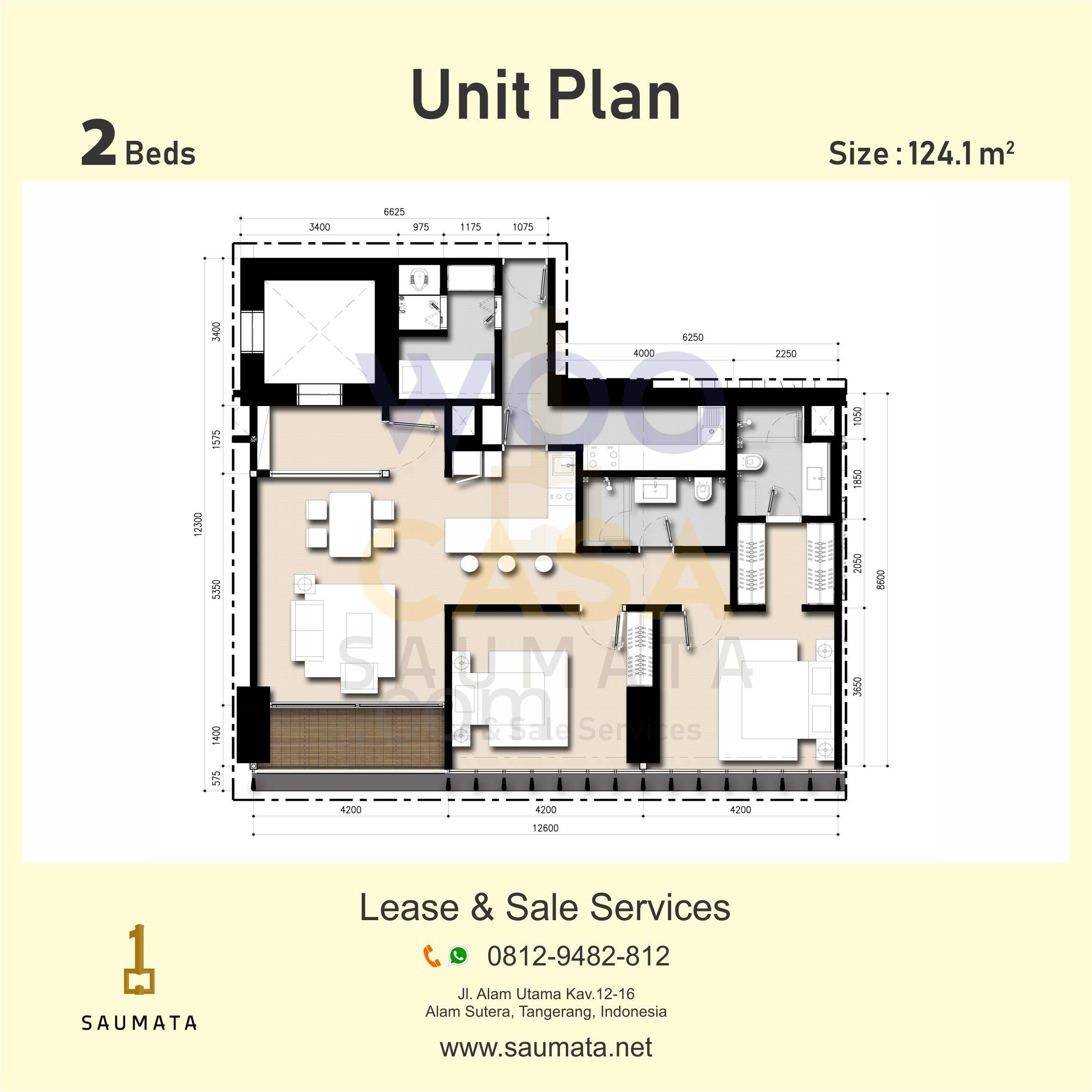 Jual Saumata Apartment 2 bedroom dijual Cepat Paling Murah
