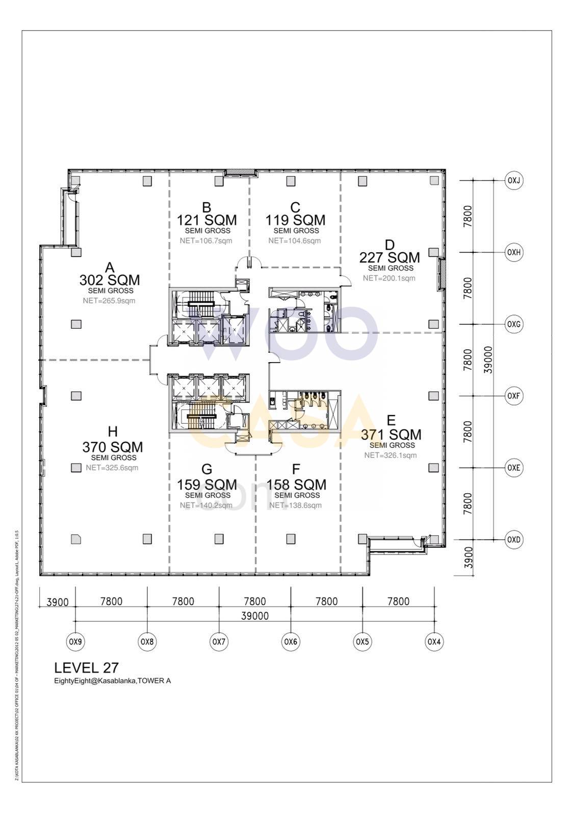 Sewa Kantor 88 Kasablanka Jakarta Furnished 121sqm