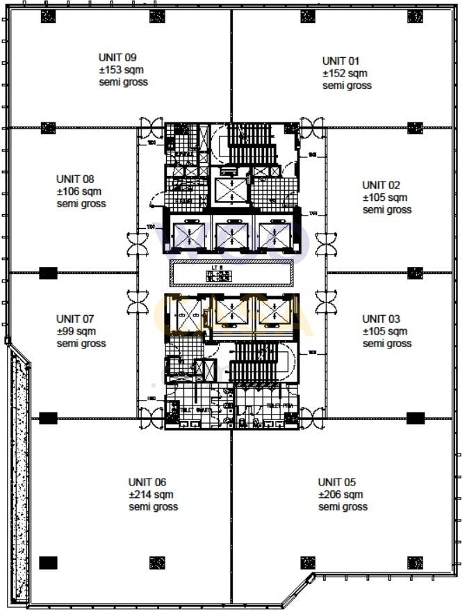 Sewa Kantor Midpoint Place Jakarta Pusat 106sqm Fitted