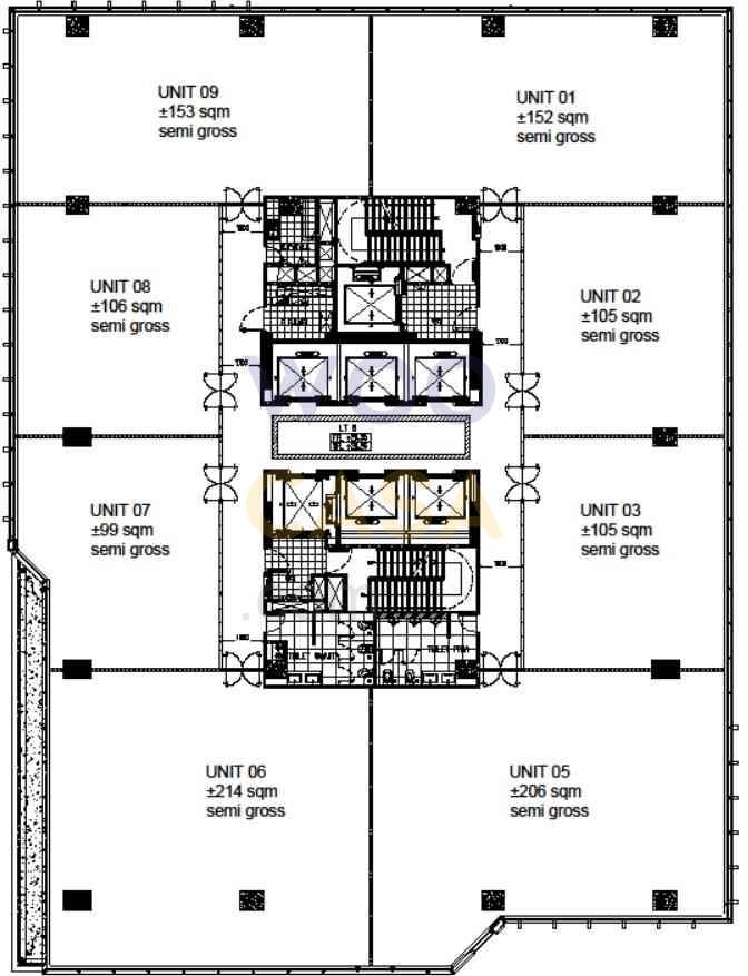 Sewa Kantor Midpoint Place Jakarta Pusat 106sqm Furnished